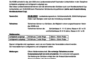 Ausschreibung LM Faszination Lichtschießen (aufgelegt) 2025